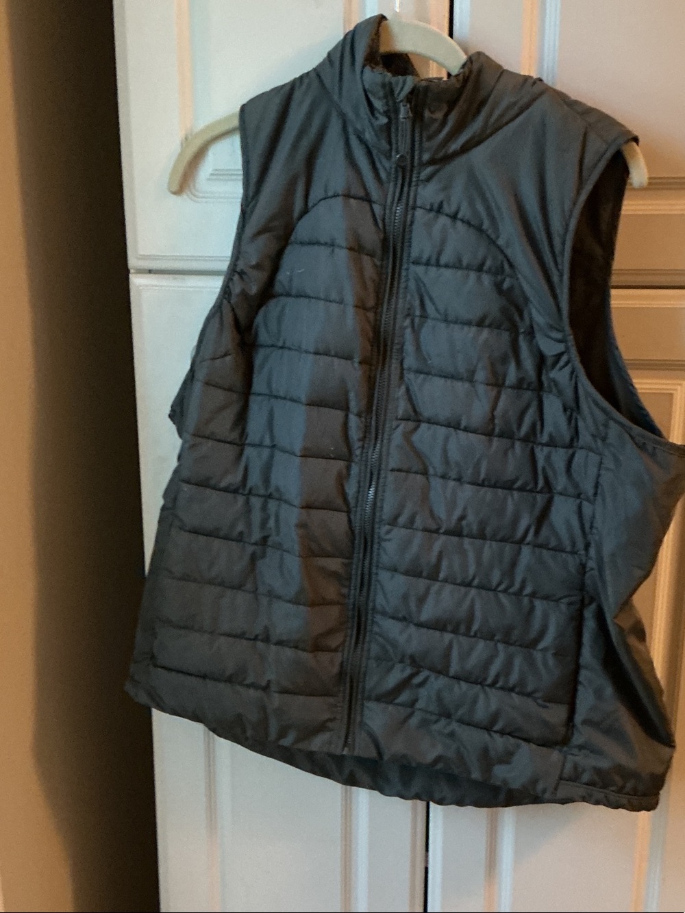 Quilted Puffer Vest in Dark Gray